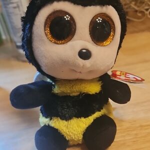 Ty Beanie Boos Black and Yellow Bee Plush
